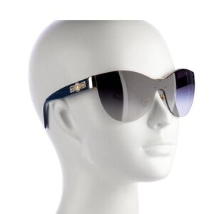 Versace Women's Sunglasses with Black Frame and Gold Detail